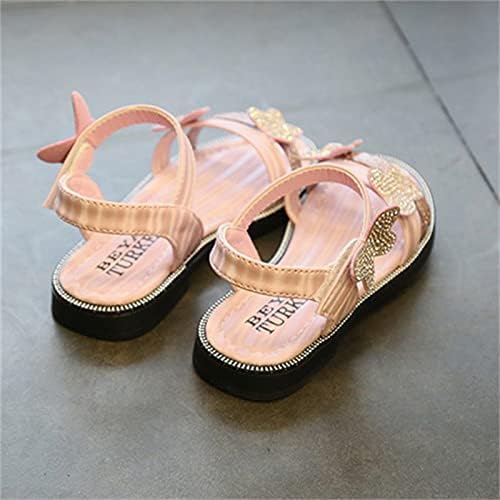 פעוטות בנות פרפר סנדלי קיץ חיצוני בוהן סגורה גומי רך נעלי מים חוף שמלת נעלי תינוקת נעליים