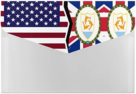 אמריקאי ואנגווילה דגל 6 כיס הרחבת קובץ ארגונית 4 גודל תיקיות עמיד למים קובץ מעטפות