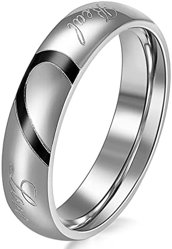 צורת הלב של אויאלמה מאהב 316 ליטר גברים נשים טבעת הבטחה אהבה אמיתית טבעות נישואין זוגיות-1 חתיכה - נשים-14-03966