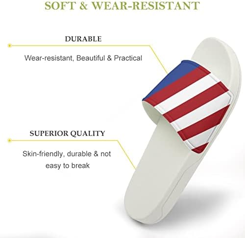 אמריקה ארהב דגל בית סנדלי החלקה בוהן פתוח נעלי בית עיסוי מקלחת ספא אמבטיה