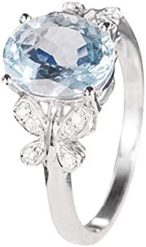 2023 חדש טבעי פרפר טבעת סגלגל תרשיש אירוסין טבעת נשים טבעת מתנה בשבילה תכשיטים עבור בני נוער