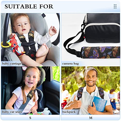 פרפרים פירות יסוד מכונית רצועת מושב לרכב לילדים לתינוק 2 יח 'רצועות מושב רכב כרית כרית כרית כתף מגן כיסוי חגורת