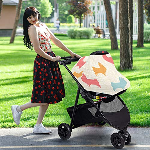 כיסויי מושב לרכב לתינוק - יוניסקס מכסה מושב מכונית לתינוק עגלת קניות בכיס כיסא גבוה, חופה של רכב רב -שימושי, לבנות