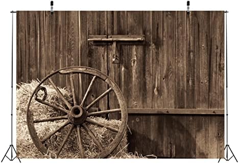 בלקו 20 על 10 רגל בד בוקרים תמונה רקע אסם דלת אסם ישן עם גלגל עתיק חציר חבילות ערימת שחת המדינה נושא צילום רקע מערבי