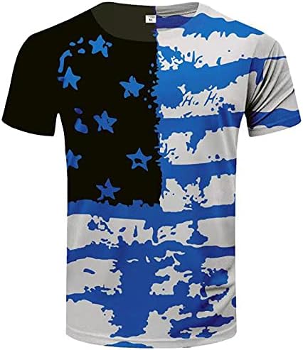 חייל Beuu חולצות שרוול קצר לגברים, חולצת טריקו דגל אמריקאית רטרו רטרו חולצה פטריוטית אימון אימון אתלטיקה