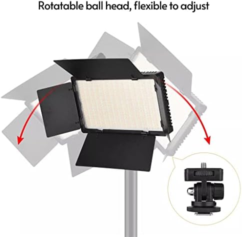 BGZDT LED וידאו אור אור צילום לוח אור 600 דלקים 3200-5600K 1/4 כדור בורג לצילום זרם חי