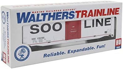 Walthers Trainline HO Scale Model 50 'Clopar-Door Door עם גלגלי מתכת Soo Line