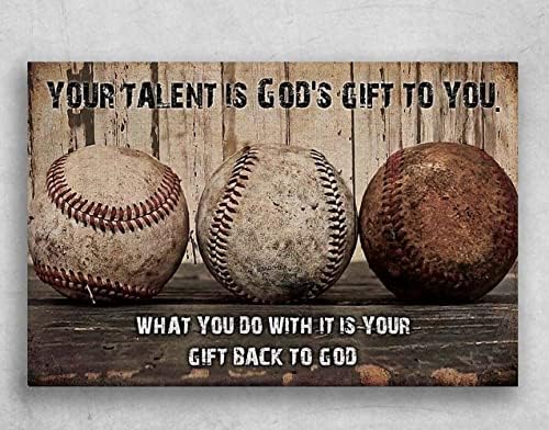 כדור בייסבול-הכישרון שלך הוא מתנה של אלוהים לך, מה שאתה עושה עם זה שלך, מתנה בחזרה