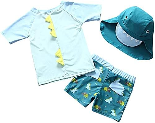 SGMWVB לתינוקות ופעוטות בנים בגד ים 3 חלקים בגד ים בגדי ים בגדי ים עם חליפת גלישה בכובע UPF 50+ FBA