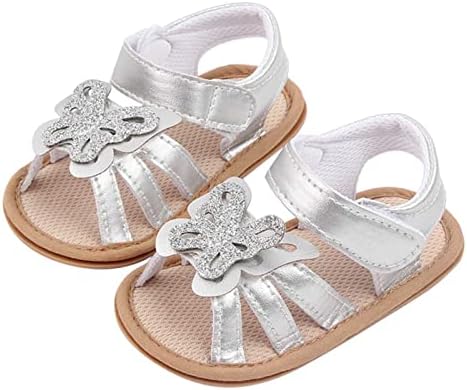 בנות תינוקות פותחות נעלי הבוהן הראשונות נעלי הליכונים בקיץ פעוטות פילט פרפר שטוח בנות בגודל 4