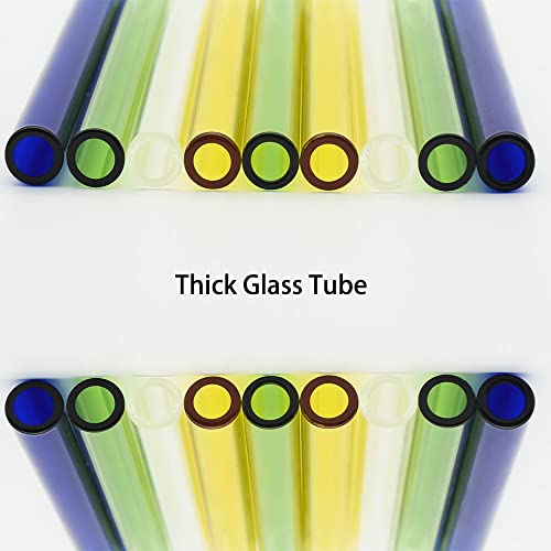 5 יחידות 4.8 סנטימטרים ארוך 12 ממ קוטר 2 ממ עבה חום עמיד זכוכית צינור צבע בורוסיליקט זכוכית צינורות