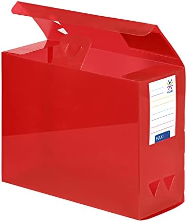 ויקל 116643-01 קובץ קופסא פלסטיק מקסי, אדום