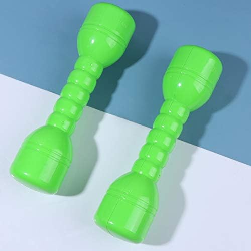 ספורט פעוט צעצועי 2 זוגות ירוק כושר פלסטיק של משקולות פונית צעצוע יד ילדי סוג גן משקולות תרגיל עבור ארגונומי ציוד ירוק,