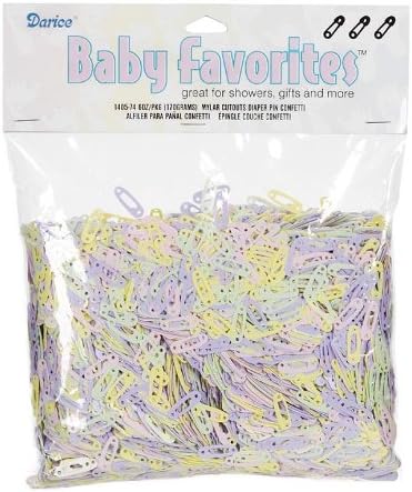 Darice Baby Diaper Confetti Confetti, ציוד למסיבות 6 אונקיות, מגוון