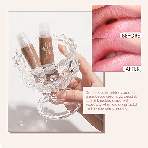 קוריאנית איפור סט מתנה שפתון שפתיים טיפול שפתון מרגיע לחות מסכת שפתיים קפה שפתיים קרצוף לחות פילינג פילינג קווי