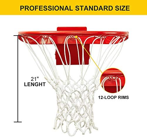 פרוגואל מקצועי כדורסל נטו החלפה, כבד החובה עבה נטו מתאים סטנדרטי מקורה וחיצוני 12-לולאה חישוקים