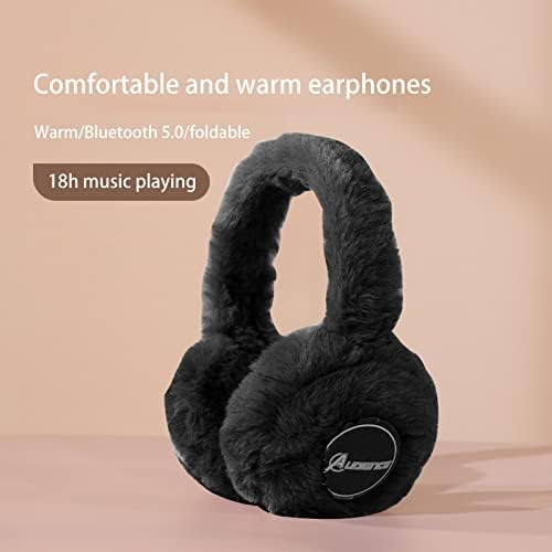 Ke1clo Bluetooth אוזניות אוזניות אלחוטיות, חמות אוזניים חורפיות מתקפלות, סטריאו Hifi, 10 שעות זמן מוסיקה חם כיסוי