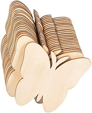 מלאכת יד לילדים 40 יחידות מיניאטורות מלאכת יד מעץ דקור עשה זאת בעצמך מלאכת יד פרוסת עץ למלאכה מגזרת עץ לא גמורה