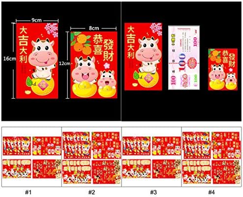 2021 סיני חדש שנה אדום מנות קריקטורה הזהבה אדום מעטפת מזל כסף הווה מעטפה