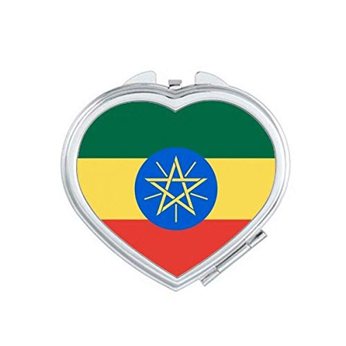 דגל לאומי אתיופיה אפריקה אפריקה מראה כפרי הגדלת נסיעות נייד איפור כיס כף יד