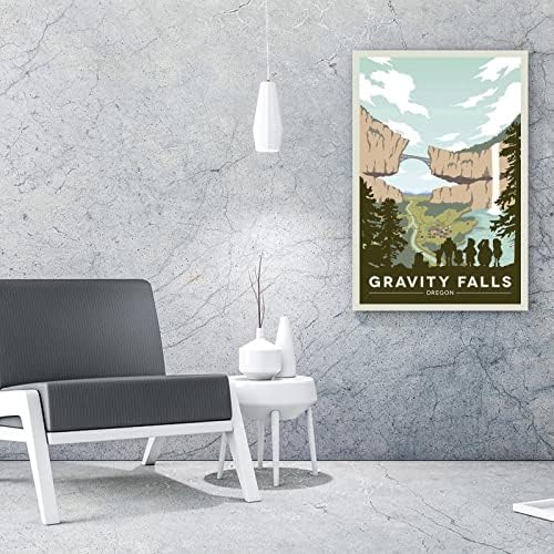 Gravity Falls הפארק הלאומי פארק קנבס קיר קיר ציור ציור סלון חדר שינה חדר שינה טרקלין הטרקלין GAM צביעת בד פוסטרים והדפסים תמונות