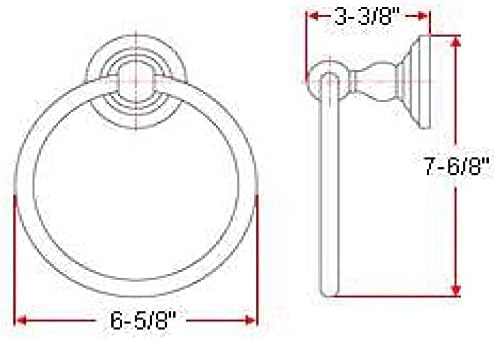 עיצוב בית 538421 קליסטו מגבת טבעת, שמן שפשף ברונזה, אחד גודל