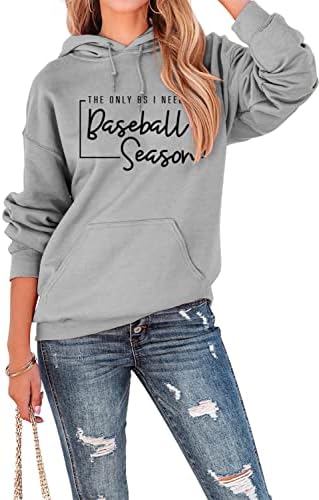 ה- BS היחיד שאני צריך זה עונת הבייסבול סווטשירט קפוצ'ון בייסבול נשים סוודר סוודר סוודר צמרות חובב בייסבול מצחיק מתנה