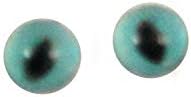 4 ממ זעיר טורקיז בצבע טורקיז כחול כחול עיניים זכוכית זכוכית זוגות קטנים שטוחים בבישון פסול צעצועים פולימרים