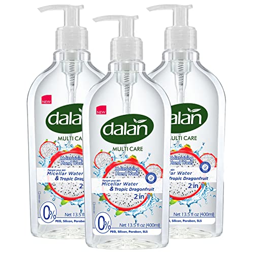 סבון נוזלי רב-טיפול של דלאן עם מים מיסלריים ופרי דרקון טרופי 400 מיליליטר