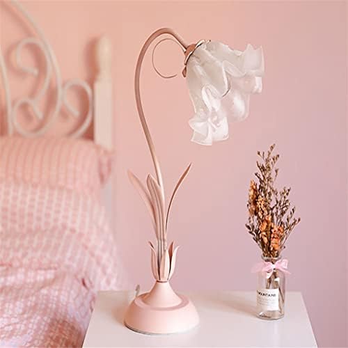 CHISP סגנון רומנטי מנורה מנורה ליד מיטה חדר שינה ילדה לב יצירתי רשת אדומה שולחן שולחן חדר נסיכה