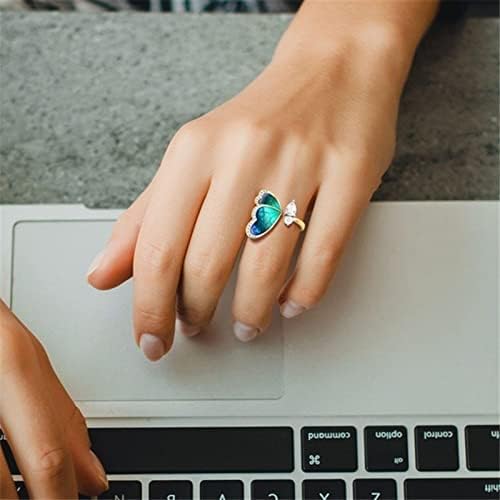 2023 מתנת טבעת Big Brystal New Buterfly טבעת רינלימונד טבעת טבעת צורה יהלום טבעת טבעת טבעת Buterfly טבעות מלאכותיות