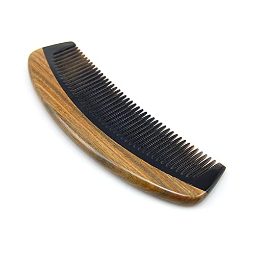 עץ קרן בשילוב עם עיסוי שיער ישר שיניים ישר מסרק שיער סטטי טיפולי חלק מסרק 1 יחידות