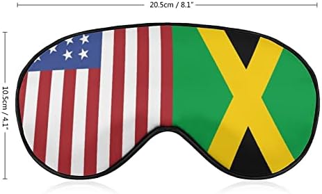 ארהב פיאג דגל ג'מייקני מצחיק מסיכת עיניים שינה רכה כיסוי עיניים מכוסות עיניים עם רצועה מתכווננת צפונית לגברים נשים