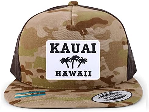 חנות הלבשה אופנתית Kauai Hawaii תיקון 5 פאנל Flatbill כובע בייסבול
