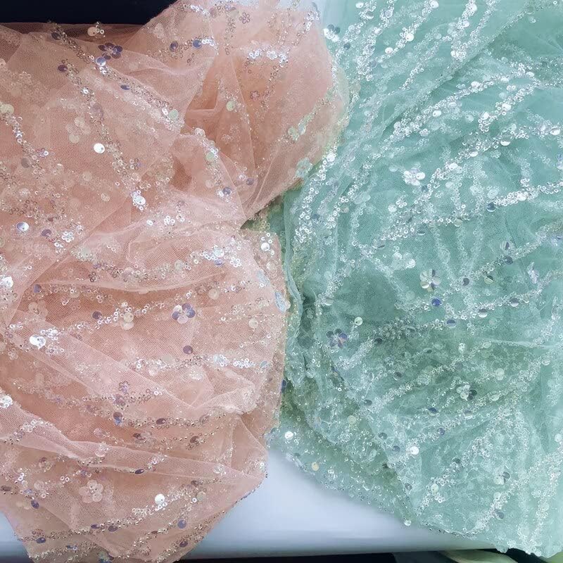 אבזר 10 צבע שעועית להדביק ורוד ירוק אפור כסף לבן יוקרה חרוזים נצנצים חתונה שמלת מתקדם מחוייט תפירת בד-1 מטרים 91