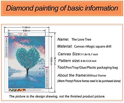3ABOY 5D יהלום ערכות של עצי נוף טבעיים, ערכות אמנות יהלום מקדחות מלאות למבוגרים עיצוב קיר ביתי