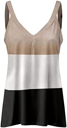 טיקוי ללא שרוולים חולצה גופיות לנשים סקסי עם צווארון צבע בלוק חולצות 2023 קיץ טרנדי טוניקת חולצות