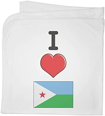 Azeeda 'אני אוהב את Djibouti' שמיכה / צעיף כותנה