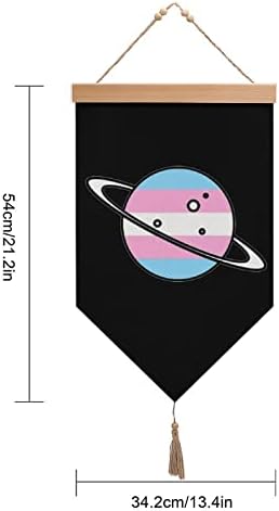 Nudquio Trans Planet כותנה פשתן תלויה דגל קיר שלט קיר תמונה לקישוט מרפסת גן ביתי