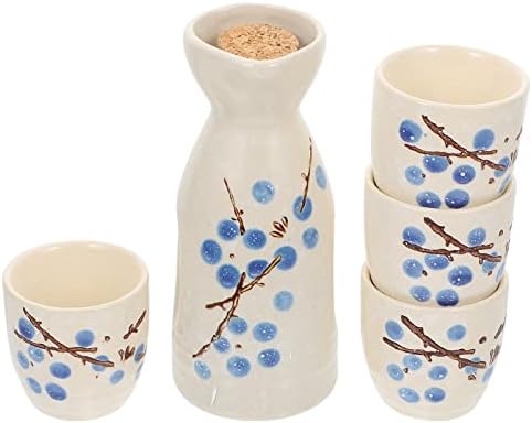 בקבוק סאקה 1 סט כוסות בסגנון יפני כוסות קרמיקה קומקום כוסות לסט סיני ביתי