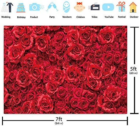 אדום עלה רקע פרח קיר אמא של יום רומנטי זוג צילום רקע חתונה כלה מקלחת מתוק 16 מסיבת יום הולדת קישוט 7 * 5 רגל