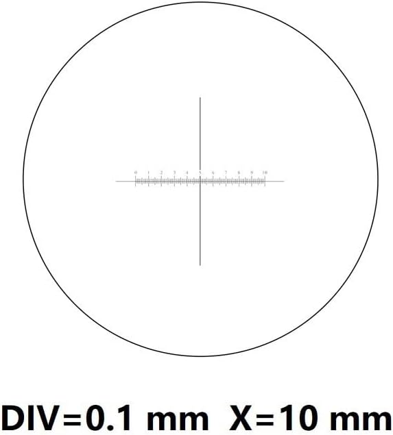 ציוד מיקרוסקופ מעבדה DIV 0.1 ממ מיקרוסקופ עיניים מיקרומטר מיקרומטר כיול רוטי רוטי X = 10 ממ מדידת סולם סדר