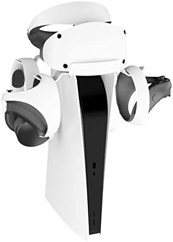 מחזיק אוזניות משחק עם אחסון מחוון טעינה מגוון 1/2 כבל טעינה VR אוזניות אוזניות עמדת PS5 VR2 לבן