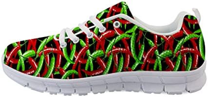 אדום ירוק פלפלים חמים מפעילים גברים קלים נעלי ספורט מזדמנים נושמים נעלי ספורט אופנה נעלי הליכה
