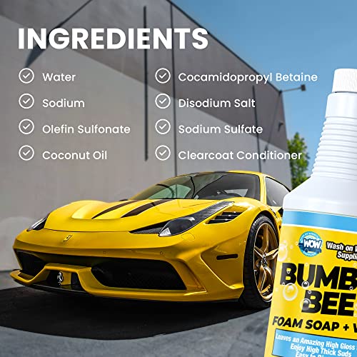 שטיפה על גלגלים-סבון תותח קצף + שעווה, סבון שטיפת מכוניות, קל לשטוף שמפו לרכב, מוצרי טיפוח חיצוניים של מכוניות, דבורה,