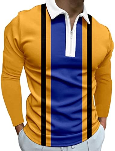 ZDDO 2022 חולצות פולו חדשות לגברים, שרוול ארוך טלאים טלאים טלאים גולף חולצת מעצבי שרירים מזדמנים