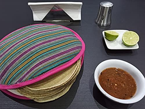 סט של 2 שקית טורטיה מקסיקנית חמה יותר מקסיקנית בד כותנה בד שומר על קישוט פיאסטה תירס טורטיה חמים או קמח. Tortilleros