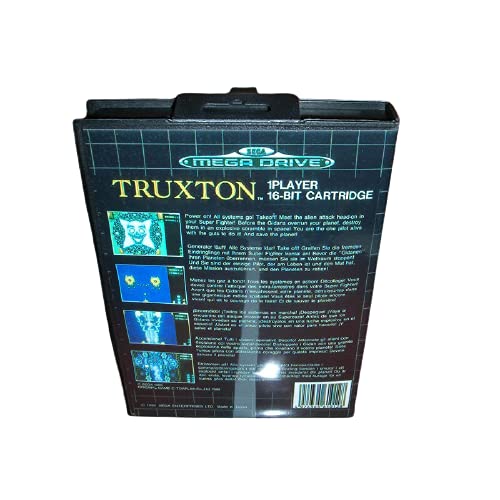 Aditi Truxton Eu Cover עם קופסא ומדריך לסגה מגדרייב ג'נסיס קונסולת משחקי וידאו 16 סיביות כרטיס MD