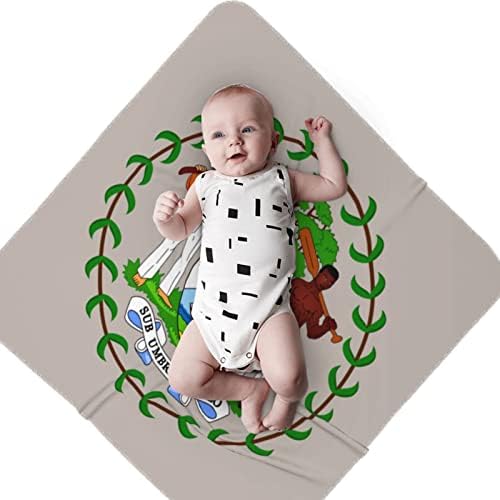 סמל לאומי של שמיכת תינוקות בליז מקבל שמיכה לעטיפת כיסוי חוט של תינוקות של תינוקות