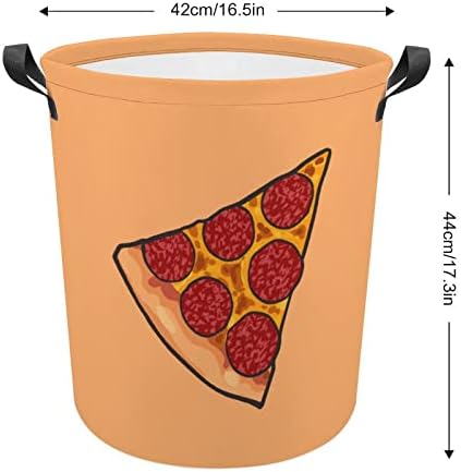 פפלוני פיצה פיצה סל כביסה מתקפל שקית סל אחסון אטום למים עם ידית 16.5 x 16.5 x 17